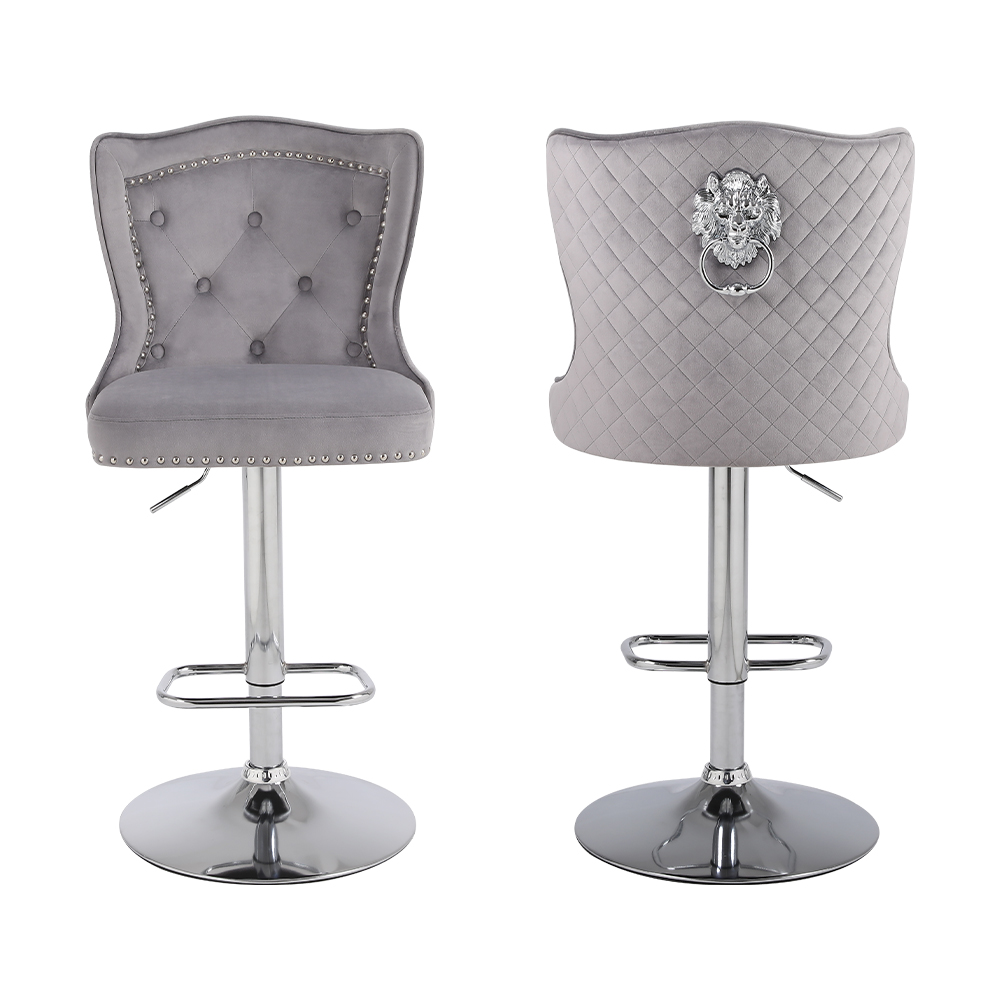 Kitchen swivel stool with diamond lion head